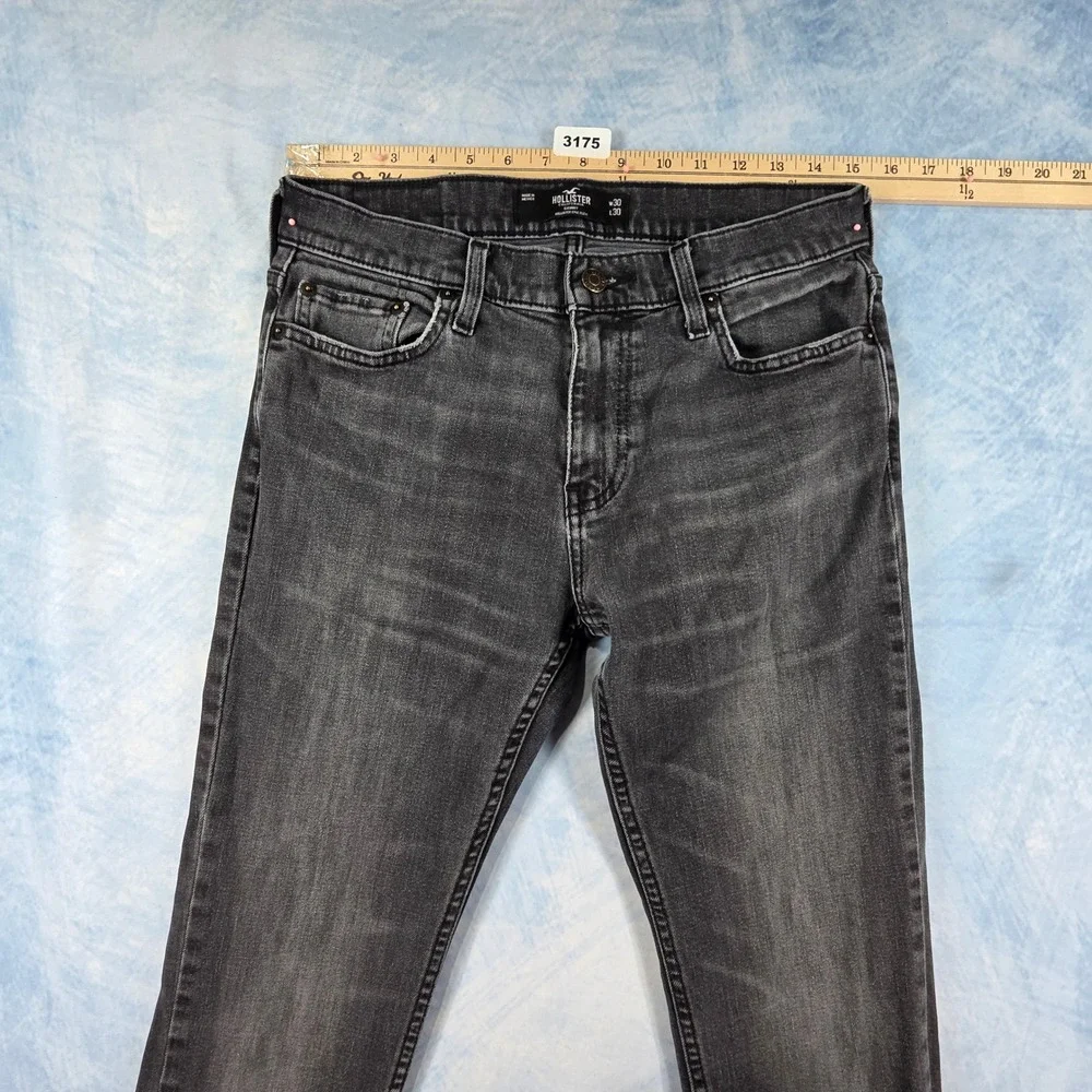 Hollister Epic Flex Skinny Jeans Mens 30x30 Faded Black Denim Pants